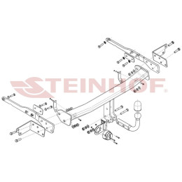 F-203 STEINHOF Фаркоп на Ford Galaxy (кроме версии с регулировкой высоты кузова) 2015-2022, Ford S-Max (кроме версии с регулировкой высоты кузова) 2015-2023. Требуетс