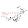 F-205 STEINHOF Фаркоп на Ford C-MAX, GRAND C-MAX 2010-2019 без подрезки бампера. Тип шара: A. Нагрузки: 1800/100 кг, масса фаркопа 17,7 кг (без электрики в комплекте)