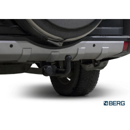 F.4011.001 BERG Фаркоп на Mitsubishi Pajero IV 2007-2020, Mitsubishi Pajero III 2000-2007 без снятия и подрезки бампера. Тип шара: A. Нагрузки: 2000/75 кг, масса фаркопа 24 кг (без эле