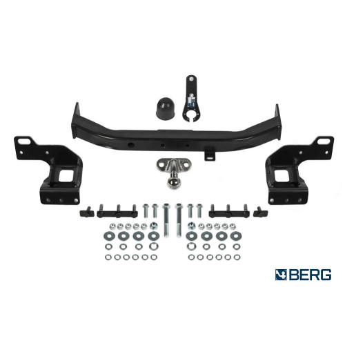 F.4016.002 BERG Фаркоп на Mitsubishi Pajero Sport 2021- без снятия и подрезки бампера. Тип шара: F. Нагрузки: 2000/75 кг, масса фаркопа 19 кг (без электрики в комплекте)