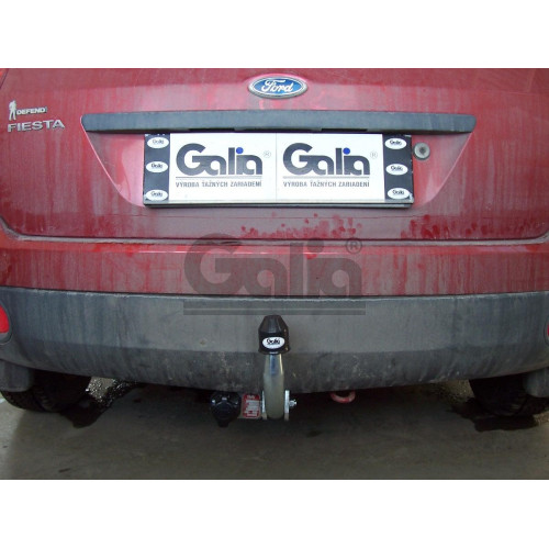 F088C GALIA Полностью оцинкованный фаркоп на Ford Fiesta 2002-2008. Особенности: колесная база 2486 мм. Тип шара: C (горизонтальный съемный). Требуется подрезка бампера. Нагрузки: 900/50 кг, масса фаркопа 15,36 кг