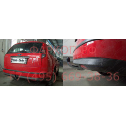 F096A GALIA Полностью оцинкованный фаркоп на Ford Focus II универсал 2004-2011. Тип шара: A. Без выреза бампера. Нагрузки: 1500/75 кг, масса фаркопа 15,52 кг