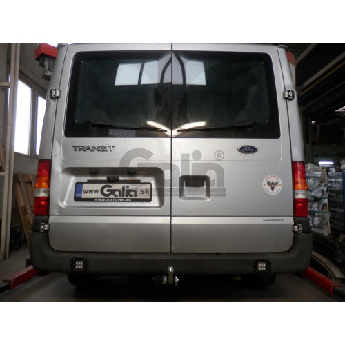 F100A GALIA Полностью оцинкованный фаркоп на Ford Transit 2000-2014 без ступеньки. Тип шара: A. Балка фаркопа скрыта. Невидимая минимальная подрезка бампера. Нагрузки: 3500/112 кг, масса фаркопа 14,02 кг