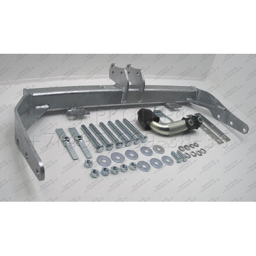 F100A GALIA Полностью оцинкованный фаркоп на Ford Transit 2000-2014 без ступеньки. Тип шара: A. Балка фаркопа скрыта. Невидимая минимальная подрезка бампера. Нагрузки: 3500/112 кг, масса фаркопа 14,02 кг