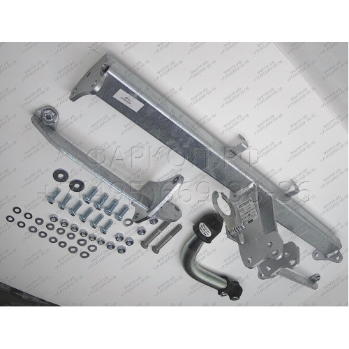 F101A GALIA Полностью оцинкованный фаркоп на Opel Corsa D 2006-2014, FIAT Grande Punto 2005-2010, Grande Punto Evo 2005-2010, Alfa Romeo MiTo 2008-2018. Подрозетник убирается за бампер. Тип шара: A. Невидимый вырез бампера. Нагрузки: 1350/75 кг, масса фар