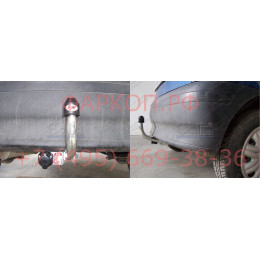 F102C GALIA Полностью оцинкованный фаркоп на Ford Mondeo универсал 1993-2006. Тип шара: C (горизонтальный съемный). Подрезка бампера. Нагрузки: 1800/75 кг, масс