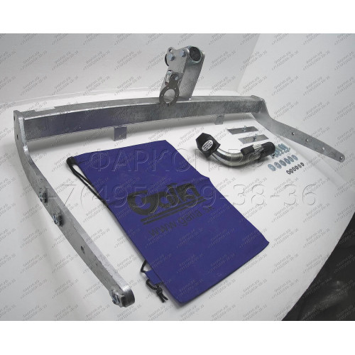F104C GALIA Полностью оцинкованный фаркоп на Ford Galaxy 2000-2006, SEAT Alhambra 2000-2010, Volkswagen Sharan 2000-2010 2WD/4WD. Подрозетник убирается за бампер. Тип шара: C (горизонтальный съемный). Без выреза бампера. Нагрузки: 2000/85 кг, масса фаркоп