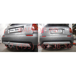 F109C GALIA Полностью оцинкованный фаркоп на Suzuki SX4 хетчбек 5 дверей 2006-2013 2WD/4WD, FIAT Sedici 2006-2014. Тип шара: C (горизонтальный съемный). Невидимый вырез б