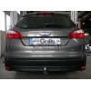 F119A GALIA Полностью оцинкованный фаркоп на Ford Focus III универсал 2011-2018. Подрозетник убирается за бампер. Тип шара: A. Без выреза бампера. Нагрузки: 1600/75 кг, масса фаркопа 18,02 кг