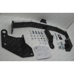 FA 0978-E(N) Бизон Фаркоп с хромированной накладкой на Mitsubishi Pajero IV 2007-2020, Mitsubishi Pajero III 2000-2007 без подрезки бампера. Тип шара: E (легкосъемный шар под 
