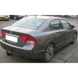 H-040 STEINHOF Фаркоп на Honda Civic седан (кроме Hybrid) 2006-2011. Требуется подрезка бампера. Тип шара: A. Нагрузки: 1200/85 кг, масса фаркопа 18 кг (без электрики в 