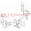 H-077 STEINHOF Фаркоп на Honda CR-V 1997-2002. Требуется подрезка бампера. Тип шара: A. Нагрузки: 1500/75 кг, масса фаркопа 17,5 кг (без электрики в комплекте)