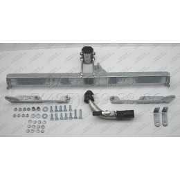 H052C GALIA Полностью оцинкованный фаркоп на Honda Jazz 2002-2008, Honda Fit 2001-2008. Тип шара: C (горизонтальный съемный). Невидимый вырез бампера. Нагрузки: 1200/70 