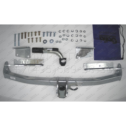 H060C GALIA Полностью оцинкованный фаркоп на Hyundai Santa Fe 2001-2006, в т.ч. Santa Fe Classic 2007-2013. Тип шара: C (горизонтальный съемный). Установка без снятия и выреза бампера. Нагрузки: 2300/92 кг, масса фаркопа 19,77 кг