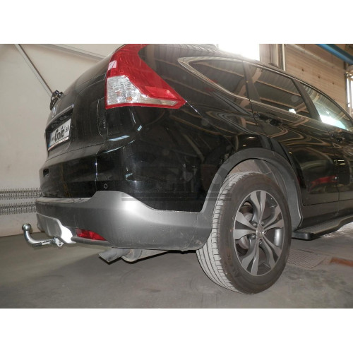 H089A GALIA Полностью оцинкованный фаркоп на Honda CR-V IV 2012-2017. Подрозетник убирается за бампер. Тип шара: A. Невидимый вырез бампера. Нагрузки: 2000/100 кг, масса фаркопа 17,92 кг