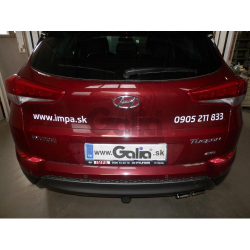 H095C GALIA Полностью оцинкованный фаркоп на Hyundai Tucson дорестайл 2015-2018 (установка без снятия и выреза бампера), Kia Sportage 4 дорестайл 2015-2018 (требуется невидимая подрезка бампера). Тип шара: C (горизонтальный съемный). Нагрузки: 2200/100 кг