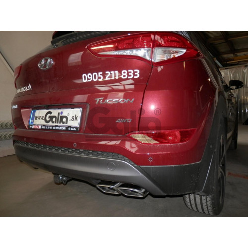 H095C GALIA Полностью оцинкованный фаркоп на Hyundai Tucson дорестайл 2015-2018 (установка без снятия и выреза бампера), Kia Sportage 4 дорестайл 2015-2018 (требуется невидимая подрезка бампера). Тип шара: C (горизонтальный съемный). Нагрузки: 2200/100 кг