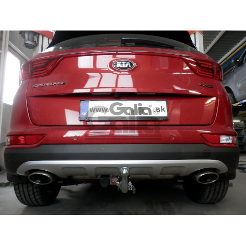 H095C GALIA Полностью оцинкованный фаркоп на Hyundai Tucson дорестайл 2015-2018 (установка без снятия и выреза бампера), Kia Sportage 4 дорестайл 2015-2018 (требуется невидимая подрезка бампера). Тип шара: C (горизонтальный съемный). Нагрузки: 2200/100 кг