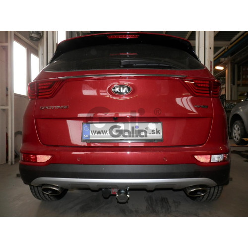 H095C GALIA Полностью оцинкованный фаркоп на Hyundai Tucson дорестайл 2015-2018 (установка без снятия и выреза бампера), Kia Sportage 4 дорестайл 2015-2018 (требуется невидимая подрезка бампера). Тип шара: C (горизонтальный съемный). Нагрузки: 2200/100 кг