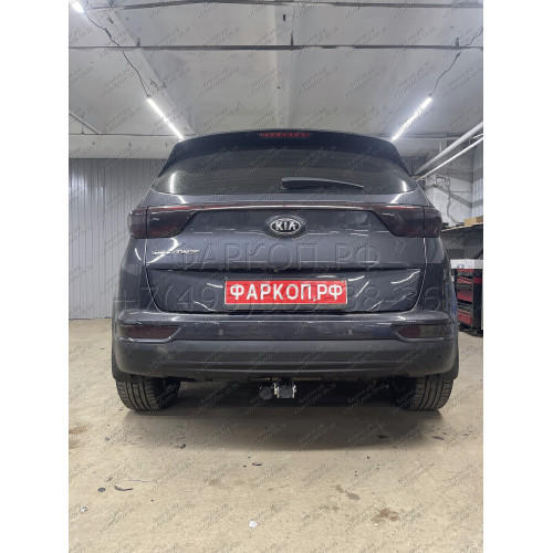 H095C GALIA Полностью оцинкованный фаркоп на Hyundai Tucson дорестайл 2015-2018 (установка без снятия и выреза бампера), Kia Sportage 4 дорестайл 2015-2018 (требуется невидимая подрезка бампера). Тип шара: C (горизонтальный съемный). Нагрузки: 2200/100 кг