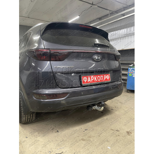 H095C GALIA Полностью оцинкованный фаркоп на Hyundai Tucson дорестайл 2015-2018 (установка без снятия и выреза бампера), Kia Sportage 4 дорестайл 2015-2018 (требуется невидимая подрезка бампера). Тип шара: C (горизонтальный съемный). Нагрузки: 2200/100 кг