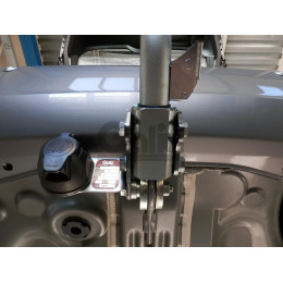 H096C GALIA Полностью оцинкованный фаркоп на Honda Jazz 2014-2020, Honda Fit 2013-2020. Тип шара: C (горизонтальный съемный). Невидимый вырез бампера. Нагрузки: 1200/80 