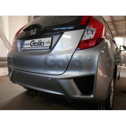 H096C GALIA Полностью оцинкованный фаркоп на Honda Jazz 2014-2020, Honda Fit 2013-2020. Тип шара: C (горизонтальный съемный). Невидимый вырез бампера. Нагрузки: 1200/80 кг, масса фаркопа 14,67 кг