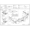 H096C GALIA Полностью оцинкованный фаркоп на Honda Jazz 2014-2020, Honda Fit 2013-2020. Тип шара: C (горизонтальный съемный). Невидимый вырез бампера. Нагрузки: 1200/80 кг, масса фаркопа 14,67 кг