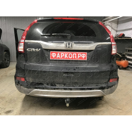 H089A GALIA Полностью оцинкованный фаркоп на Honda CR-V IV 2012-2017. Подрозетник убирается за бампер. Тип шара: A. Невидимый вырез бампера. Нагрузки: 2000/100 кг, масса фаркопа 17,92 кг