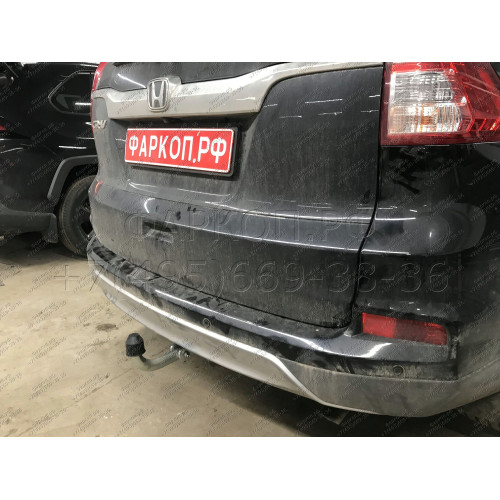 H089A GALIA Полностью оцинкованный фаркоп на Honda CR-V IV 2012-2017. Подрозетник убирается за бампер. Тип шара: A. Невидимый вырез бампера. Нагрузки: 2000/100 кг, масса фаркопа 17,92 кг