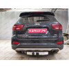 HSF-18-991124.00 PT GROUP Фаркоп с нержавеющей накладкой на Kia Sorento Prime рестайлинг 2018-2020, Hyundai Santa Fe 2018-2021 без подрезки бампера. Тип шара: E (легкосъемный шар под квадрат). Нагрузки: 2600/100 кг, масса фаркопа 25,5 кг (без электрики в 