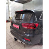 HSF-18-991124.00 PT GROUP Фаркоп с нержавеющей накладкой на Kia Sorento Prime рестайлинг 2018-2020, Hyundai Santa Fe 2018-2021 без подрезки бампера. Тип шара: E (легкосъемный шар под квадрат). Нагрузки: 2600/100 кг, масса фаркопа 25,5 кг (без электрики в 