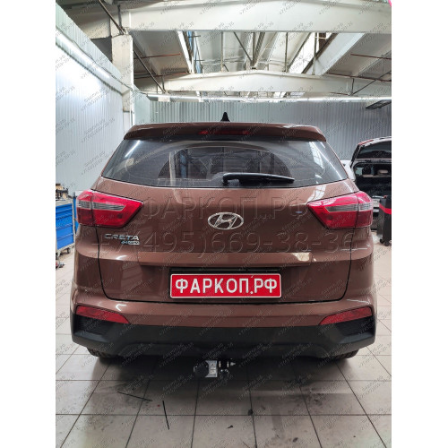 H227-A Лидер-плюс ТСУ для Hyundai Creta 2016-2021, 2021-2022, Solaris HC 2024- без снятия и выреза бампера. Нагрузки: 1300/75 кг, масса фаркопа 14,14 кг (без электрики в комплекте)