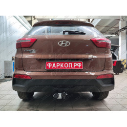 H227-A Лидер-плюс ТСУ для Hyundai Creta 2016-2021, 2021-2022, Solaris HC 2024- без снятия и выреза бампера. Нагрузки: 1300/75 кг, масса фаркопа 14,14 кг (без электрики в компл