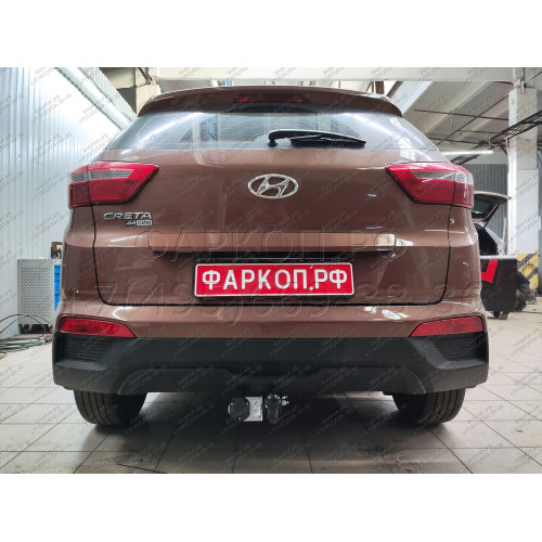 H227-A Лидер-плюс ТСУ для Hyundai Creta 2016-2021, 2021-2022, Solaris HC 2024- без снятия и выреза бампера. Нагрузки: 1300/75 кг, масса фаркопа 14,14 кг (без электрики в комплекте)
