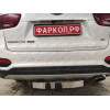 HSF-18-991124.00 PT GROUP Фаркоп с нержавеющей накладкой на Kia Sorento Prime рестайлинг 2018-2020, Hyundai Santa Fe 2018-2021 без подрезки бампера. Тип шара: E (легкосъемный шар под квадрат). Нагрузки: 2600/100 кг, масса фаркопа 25,5 кг (без электрики в 