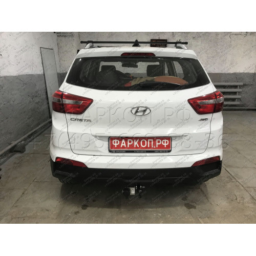 H227-A Лидер-плюс ТСУ для Hyundai Creta 2016-2021, 2021-2022, Solaris HC 2024- без снятия и выреза бампера. Нагрузки: 1300/75 кг, масса фаркопа 14,14 кг (без электрики в комплекте)