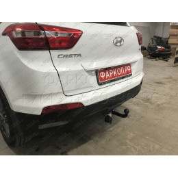H227-A Лидер-плюс ТСУ для Hyundai Creta 2016-2021, 2021-2022, Solaris HC 2024- без снятия и выреза бампера. Нагрузки: 1300/75 кг, масса фаркопа 14,14 кг (без электрики в компл