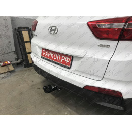 H227-A Лидер-плюс ТСУ для Hyundai Creta 2016-2021, 2021-2022, Solaris HC 2024- без снятия и выреза бампера. Нагрузки: 1300/75 кг, масса фаркопа 14,14 кг (без электрики в компл