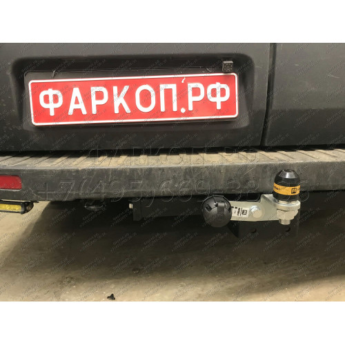 90709-FE MOTODOR Фаркоп с оцинкованным шаром на Ford Transit 2014- без подрезки бампера. Тип шара: FE. Нагрузки 2500/100 кг, масса фаркопа 21,5 кг (без электрики в комплекте)