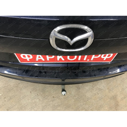 M129A GALIA Полностью оцинкованный фаркоп на Mazda CX-5 2012-2017, 2017-2025. Подрозетник убирается за бампер. Тип шара: A. Невидимый вырез бампера. Нагрузки: 2100/100 кг, масса фаркопа 18,5 кг