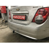 C063A GALIA Полностью оцинкованный фаркоп на Chevrolet Aveo седан 2012-2015. Подрозетник убирается за бампер. Тип шара: A. Без выреза бампера. Нагрузки: 1100/50 кг, масса фаркопа 13,42 кг