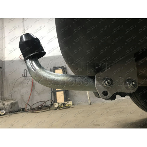 M129A GALIA Полностью оцинкованный фаркоп на Mazda CX-5 2012-2017, 2017-2025. Подрозетник убирается за бампер. Тип шара: A. Невидимый вырез бампера. Нагрузки: 2100/100 кг, масса фаркопа 18,5 кг