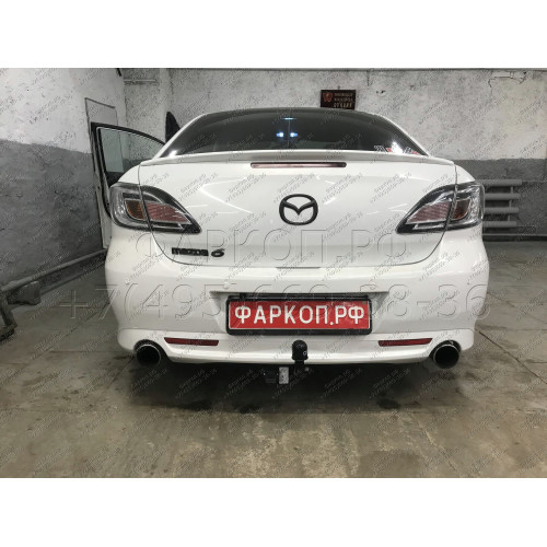 4528-A ORIS Фаркоп на Mazda 6 хетчбек/седан 2008-2013. Необходима подрезка бампера. Тип шара: A. Нагрузки: 1500/70 кг, масса фаркопа 19,4 кг (без электрики в комплекте)