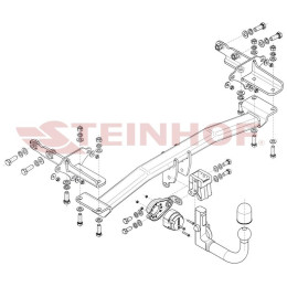 J-074 STEINHOF Фаркоп на Jeep Compass (также Hybrid) 2017-, Jeep Renegade (кроме Trailhawk) 2014-2017, 2017-, FIAT 500X 2014-2017, FIAT 500X Series 2 2017-. Требуется подрезка бампера. Тип шара: AV (вер