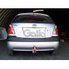K033C GALIA Полностью оцинкованный фаркоп на Kia Rio II хетчбек 5 дверей 2005-2011. Фаркоп закрывает противотуманную фару. Тип шара: C (горизонтальный съемный). Невидимый вырез бампера. Нагрузки: 1100/50 кг, масса фаркопа 15,07 кг