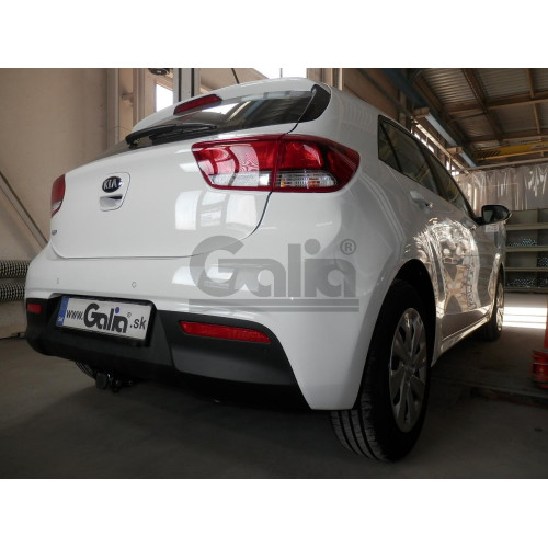 K039A GALIA Полностью оцинкованный фаркоп на Kia Rio хетчбек (европейская версия) 2017-2021. Тип шара: A. Установка без выреза бампера. Нагрузки: 1200/80 кг, масса фаркопа 14,02 кг