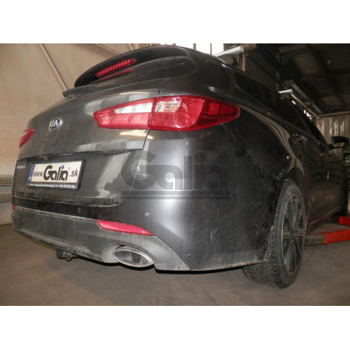 K042C GALIA Полностью оцинкованный фаркоп на Kia Optima седан/универсал, кроме дизель, кроме гибрид 2015-2020. Тип шара: C (горизонтальный съемный). Невидимый вырез бампера. Нагрузки: 1800/90 кг, масса фаркопа 17,47 кг