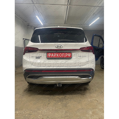 K0506C GALIA Полностью оцинкованный фаркоп на Kia Sorento MQ4 2020-, Hyundai Santa Fe 2020-2023. Тип шара: C (горизонтальный съемный). Установка без выреза бампера. Нагрузки: 2600/120 кг, масса фаркопа 18,35 кг