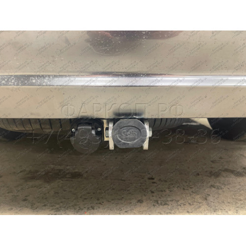 K0506C GALIA Полностью оцинкованный фаркоп на Kia Sorento MQ4 2020-, Hyundai Santa Fe 2020-2023. Тип шара: C (горизонтальный съемный). Установка без выреза бампера. Нагрузки: 2600/120 кг, масса фаркопа 18,35 кг
